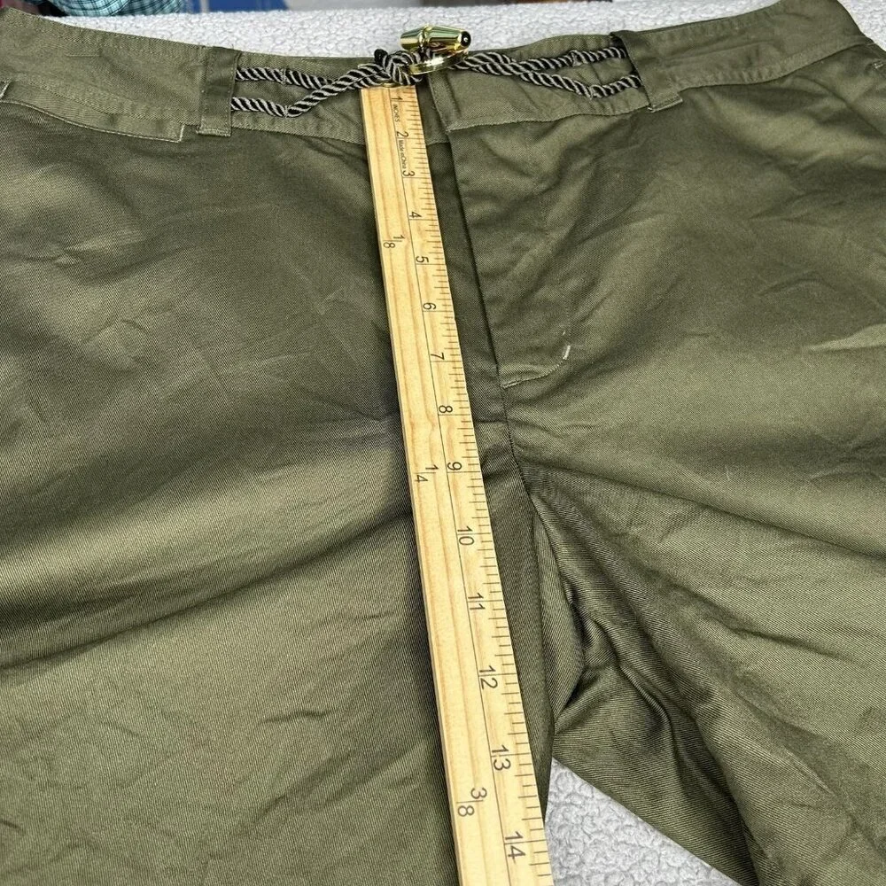 Lauren Ralph Lauren Shorts Womens 10 Olive Green Chino Nautical Rope Belt
